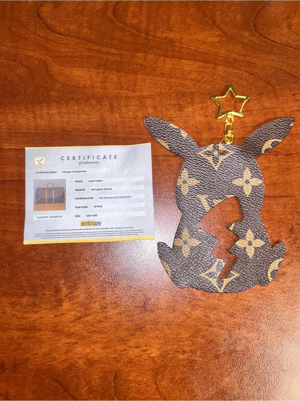 Louis Vuitton Monogram Pikachu Key Charm - Brown